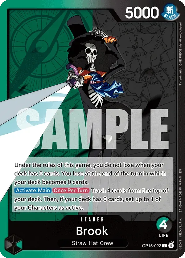 Brook #OP15-022 Adventure on Kami's Island One Piece card