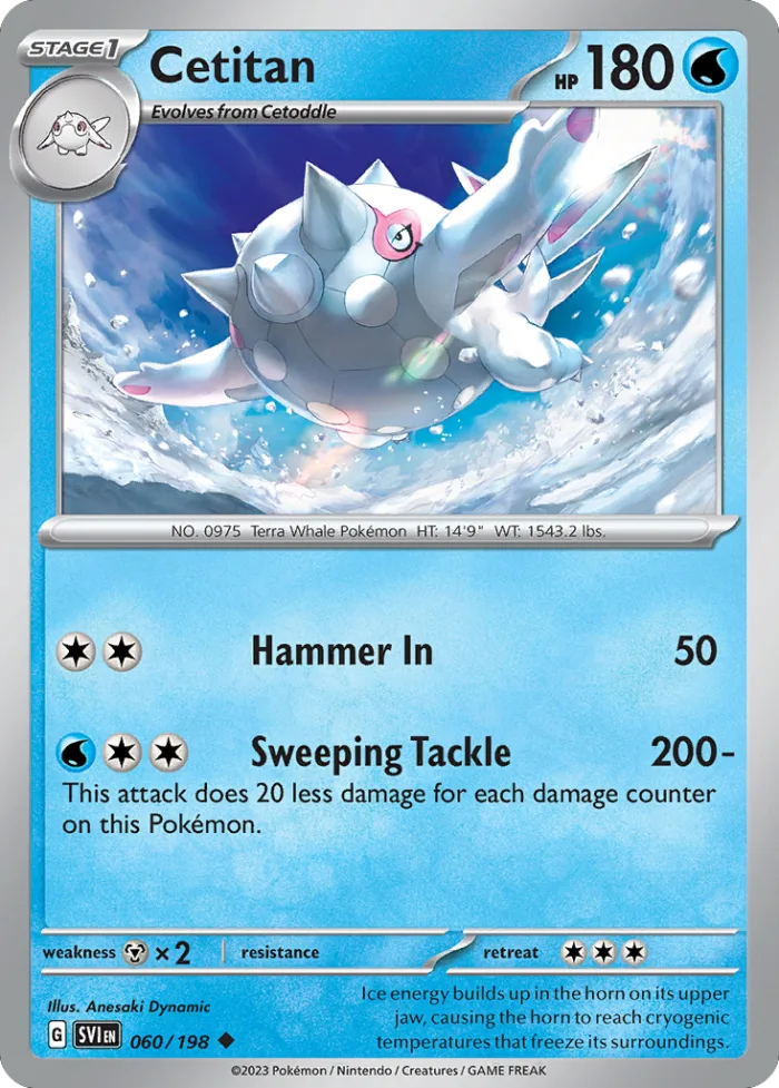 Cetitan #60 Scarlet & Violet Pokemon card