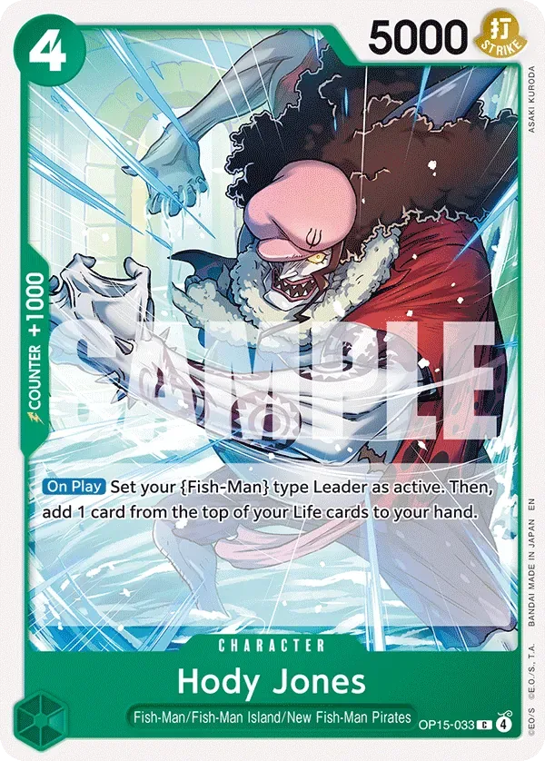 Hody Jones #OP15-033 Adventure on Kami's Island One Piece card