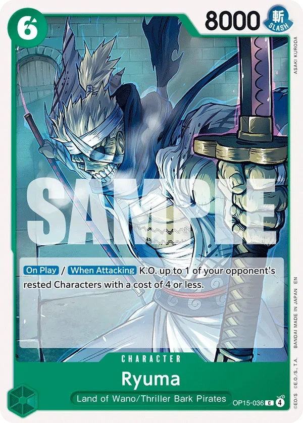 Ryuma #OP15-036 Adventure on Kami's Island One Piece card