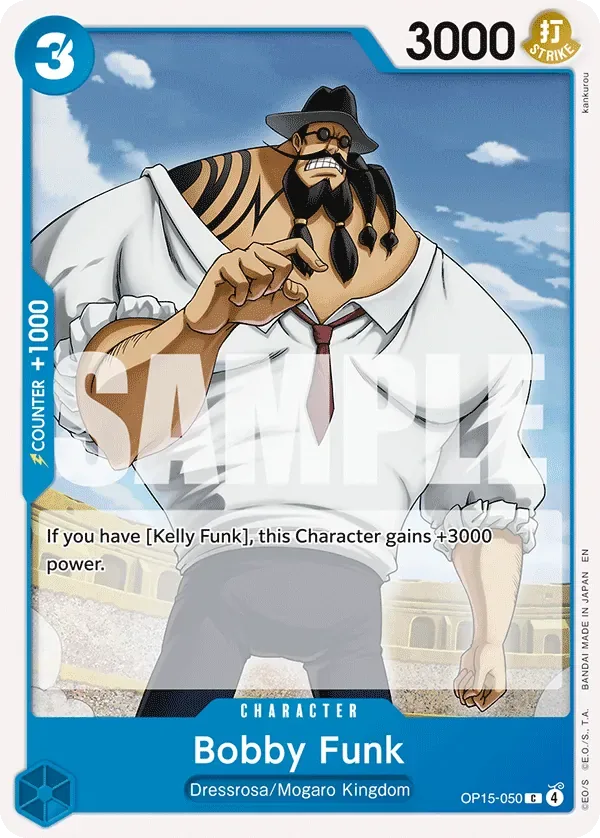 Bobby Funk #OP15-050 Adventure on Kami's Island One Piece card