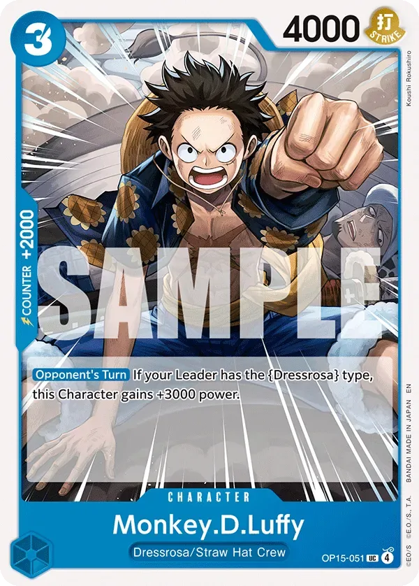 Monkey.D.Luffy #OP15-051 Adventure on Kami's Island One Piece card