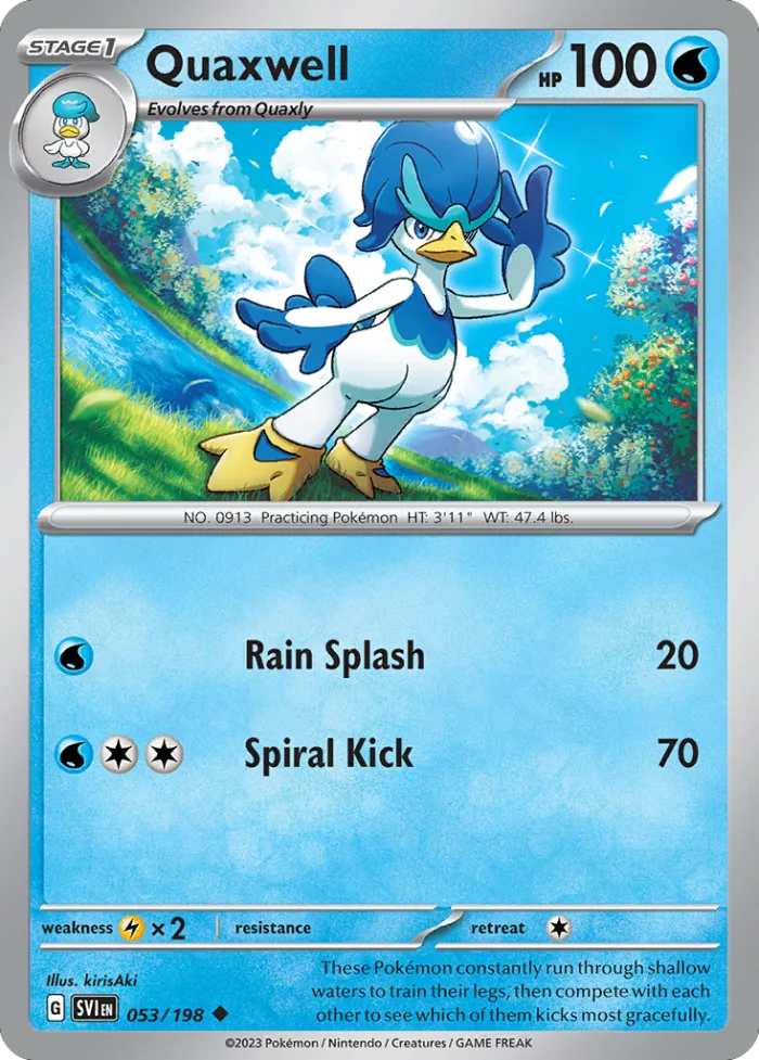 Quaxwell #53 Scarlet & Violet Pokemon card