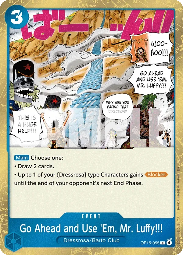 Go Ahead and Use 'Em, Mr. Luffy!!! #OP15-055 Adventure on Kami's Island One Piece card