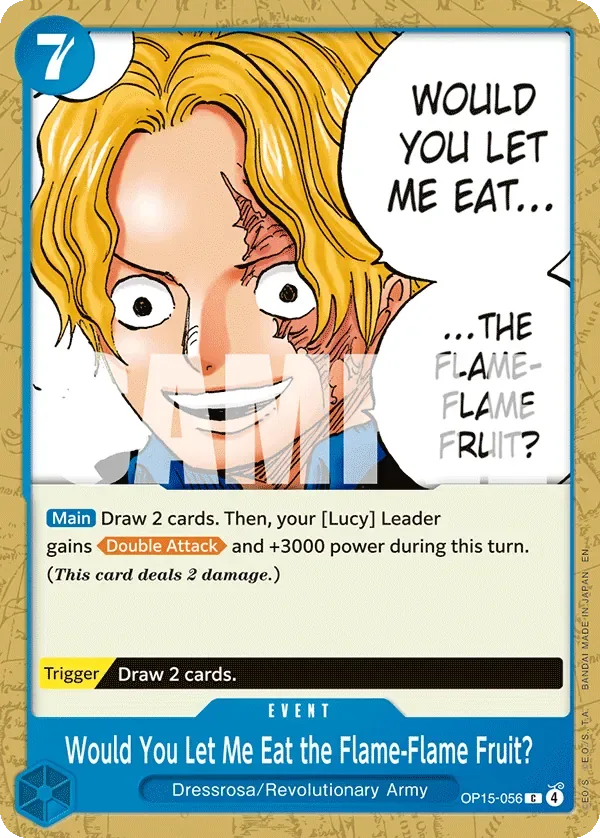 Would You Let Me Eat the Flame-Flame Fruit? #OP15-056 Adventure on Kami's Island One Piece card