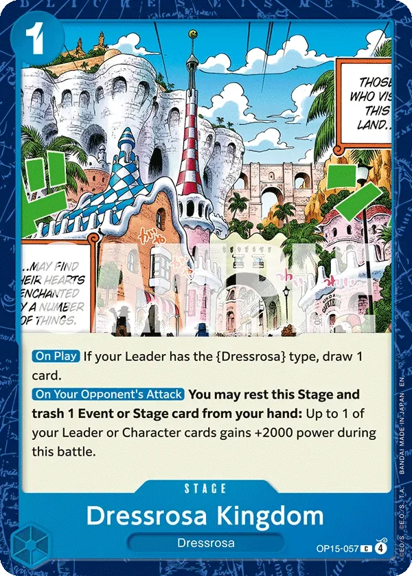 Dressrosa Kingdom #OP15-057 Adventure on Kami's Island One Piece card