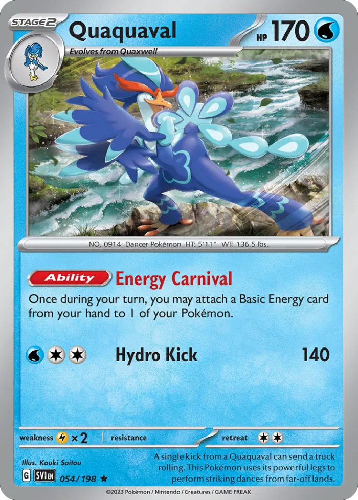 Quaquaval #54 Scarlet & Violet Pokemon card