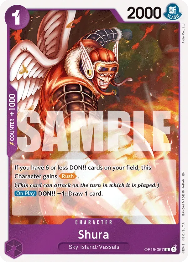 Shura #OP15-067 Adventure on Kami's Island One Piece card