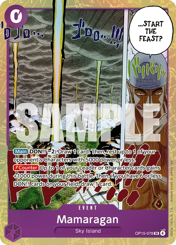 Mamaragan #OP15-078 Adventure on Kami's Island One Piece card