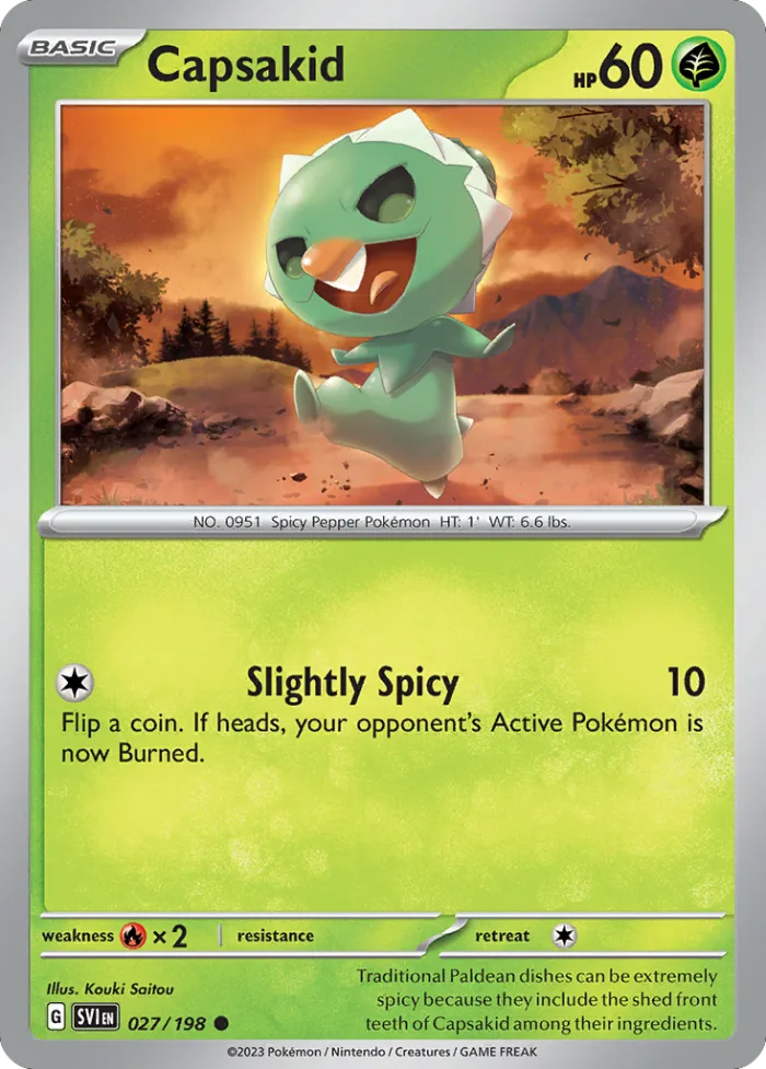 Capsakid #27 Scarlet & Violet Pokemon card