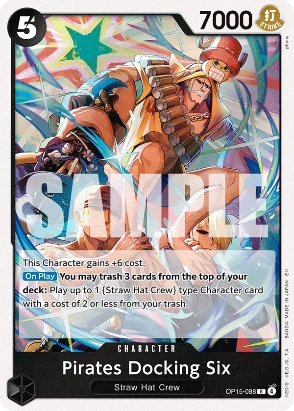 Pirates Docking Six #OP15-088 Adventure on Kami's Island One Piece card