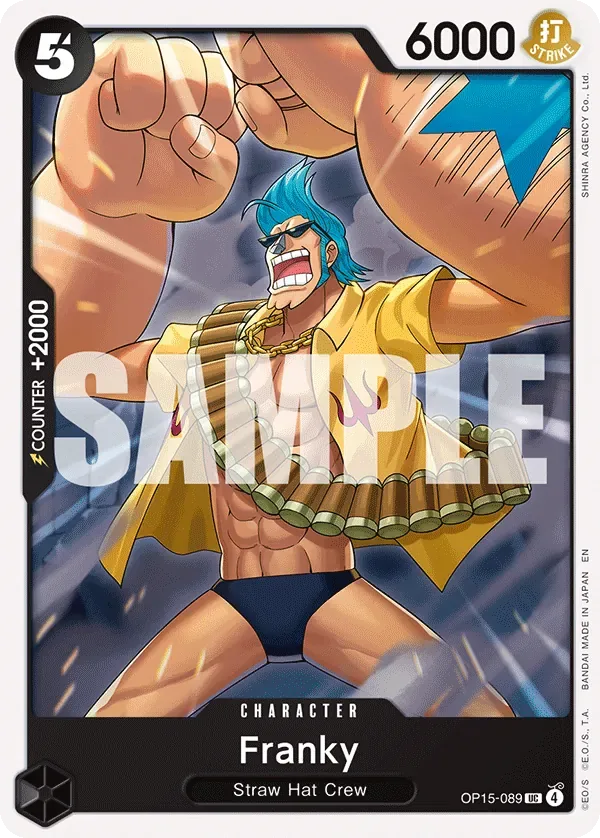 Franky #OP15-089 Adventure on Kami's Island One Piece card
