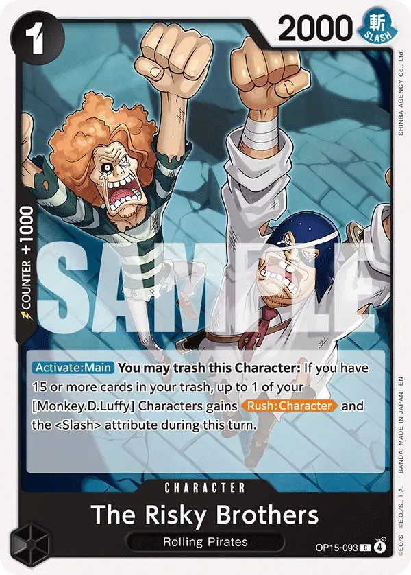 The Risky Brothers #OP15-093 Adventure on Kami's Island One Piece card