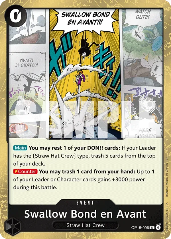 Swallow Bond en Avant #OP15-096 Adventure on Kami's Island One Piece card