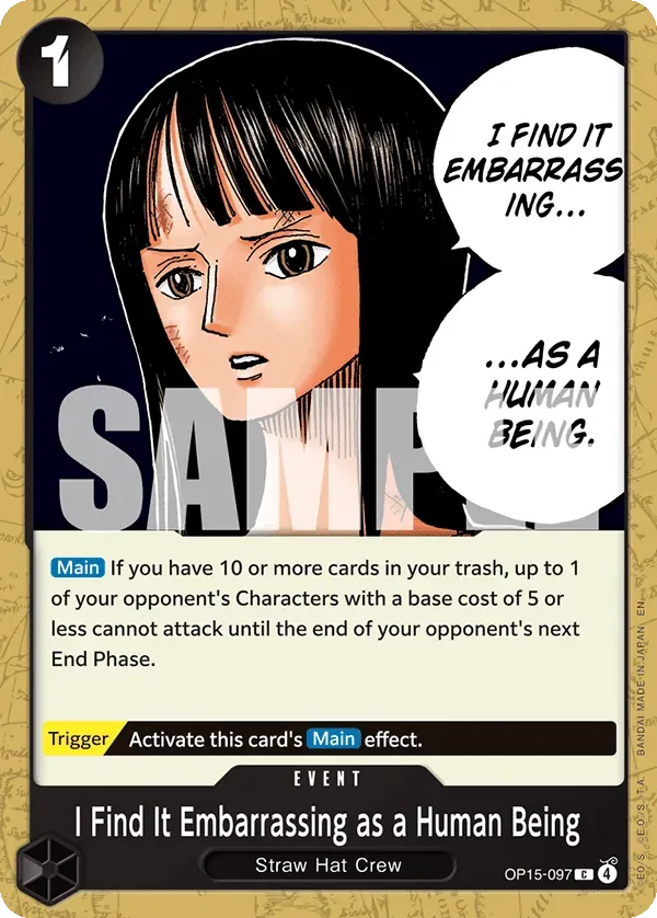 I Find It Embarrassing as a Human Being #OP15-097 Adventure on Kami's Island One Piece card