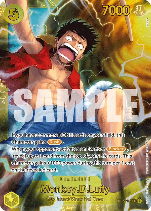 Monkey.D.Luffy #OP15-119 Adventure on Kami's Island One Piece card
