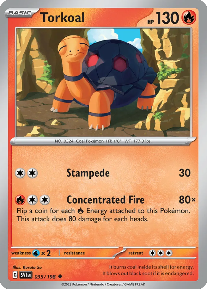 Torkoal #35 Scarlet & Violet Pokemon card