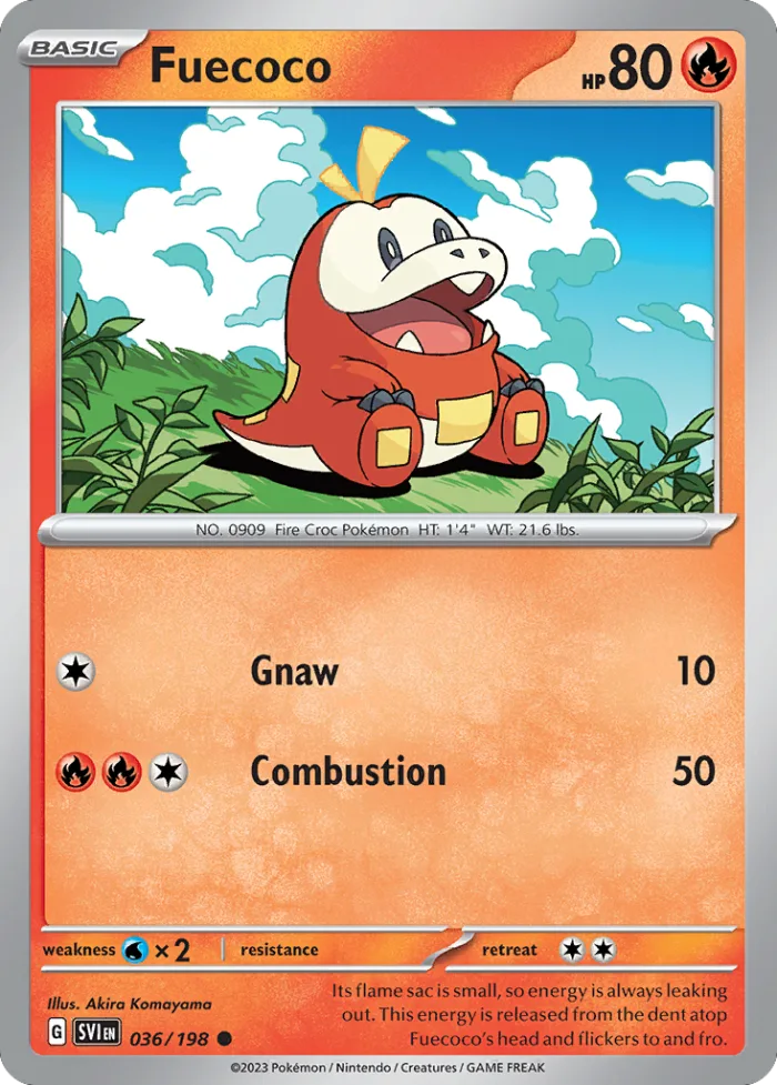 Fuecoco #36 Scarlet & Violet Pokemon card
