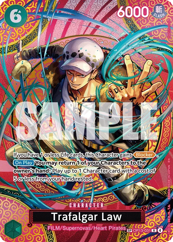 Trafalgar Law #OP13-031 Adventure on Kami's Island One Piece card