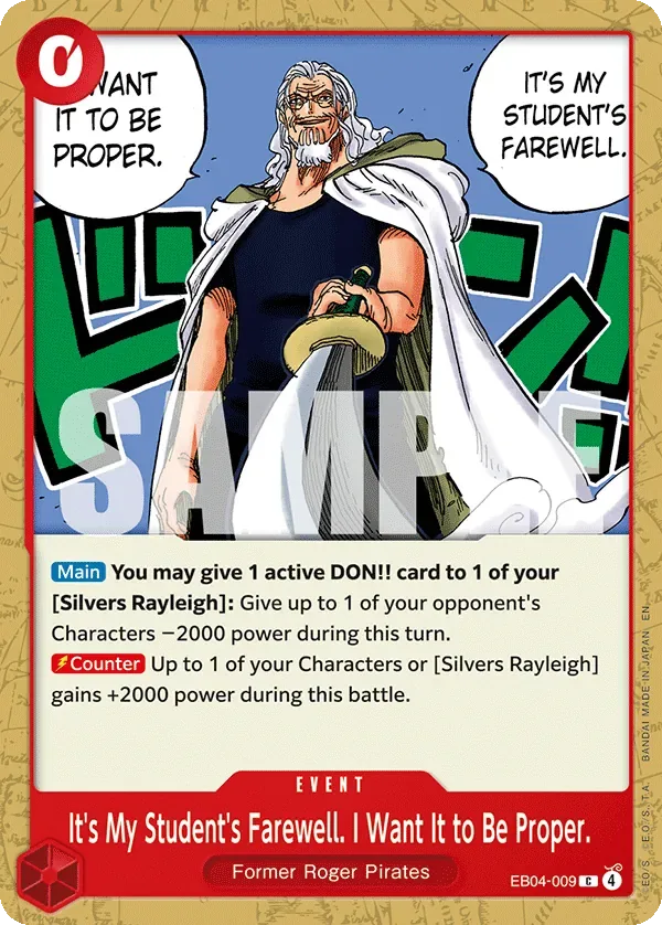 It's My Student's Farewell. I Want It to Be Proper. #EB04-009 Adventure on Kami's Island One Piece card