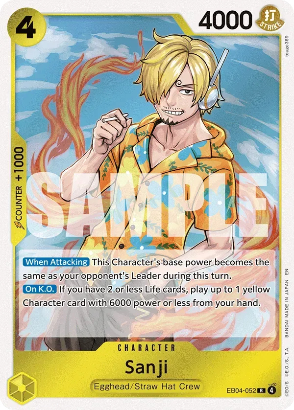 Sanji #EB04-052 Adventure on Kami's Island One Piece card