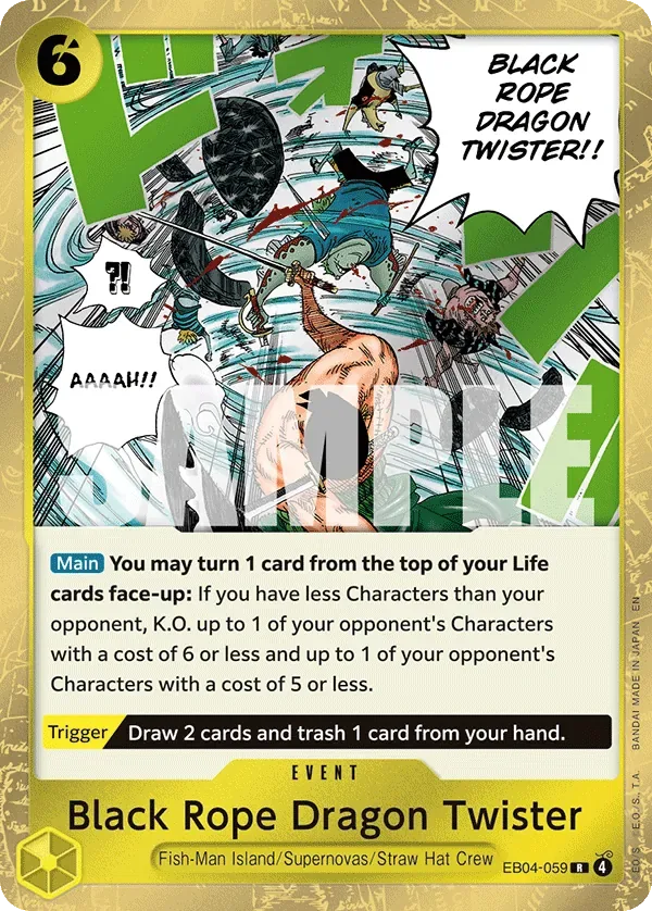 Black Rope Dragon Twister #EB04-059 Adventure on Kami's Island One Piece card