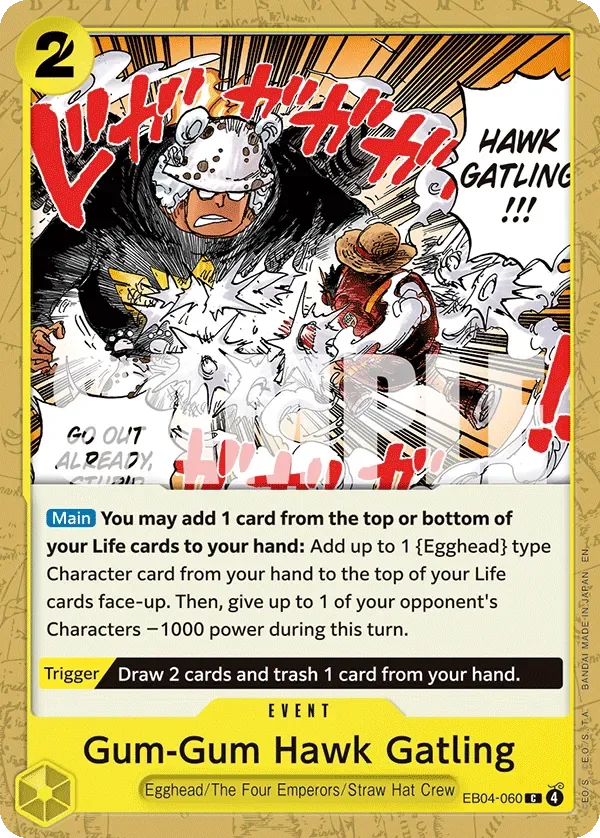 Gum-Gum Hawk Gatling #EB04-060 Adventure on Kami's Island One Piece card