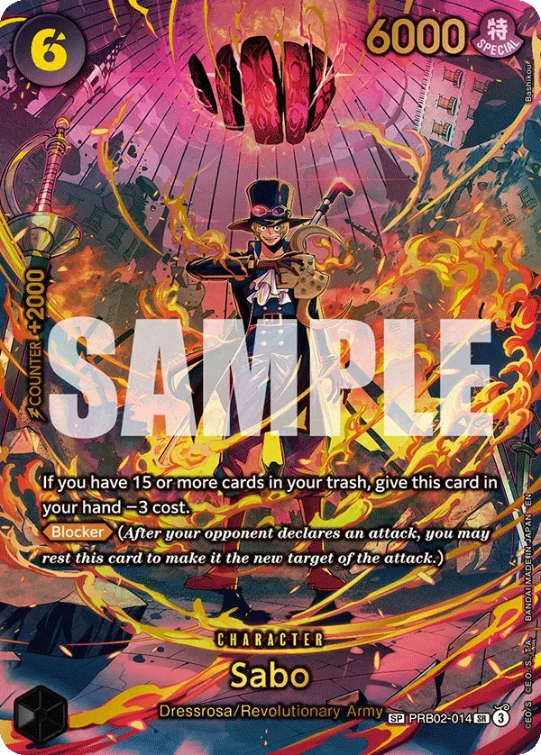 Sabo #PRB02-014 Adventure on Kami's Island One Piece card
