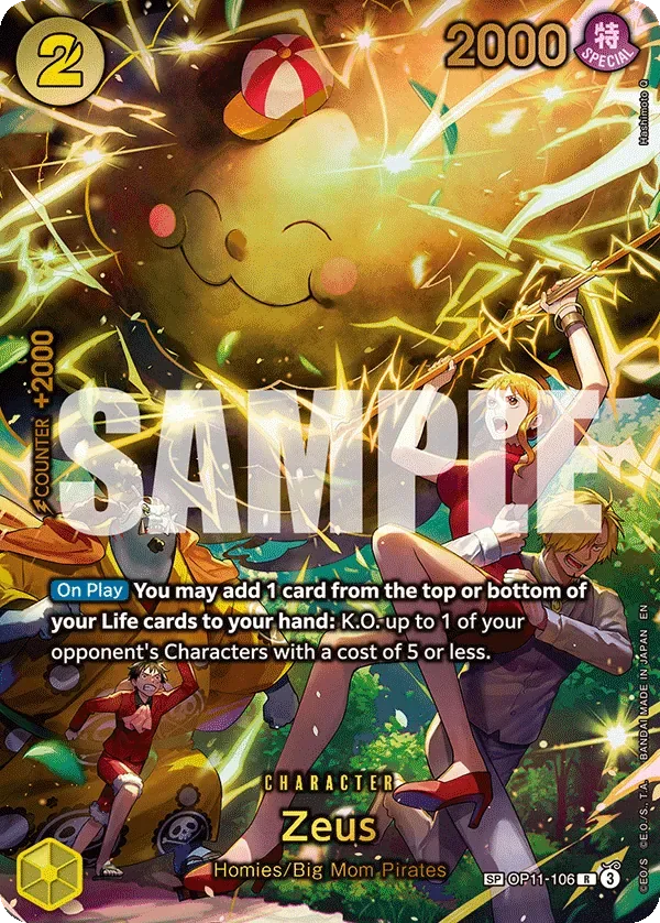 Zeus #OP11-106 Adventure on Kami's Island One Piece card