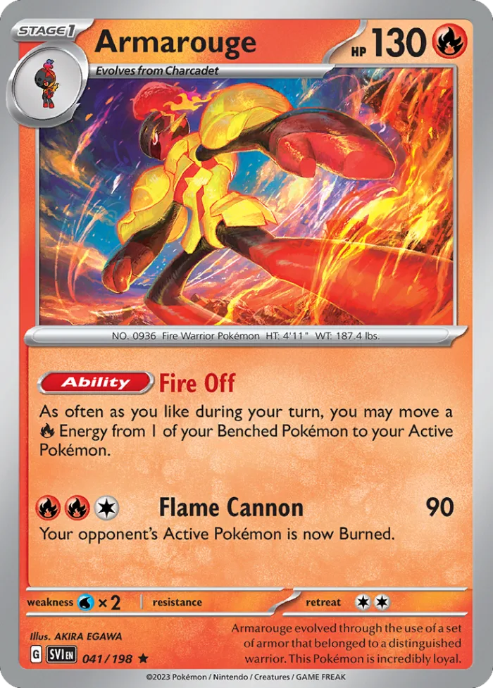 Armarouge #41 Scarlet & Violet Pokemon card