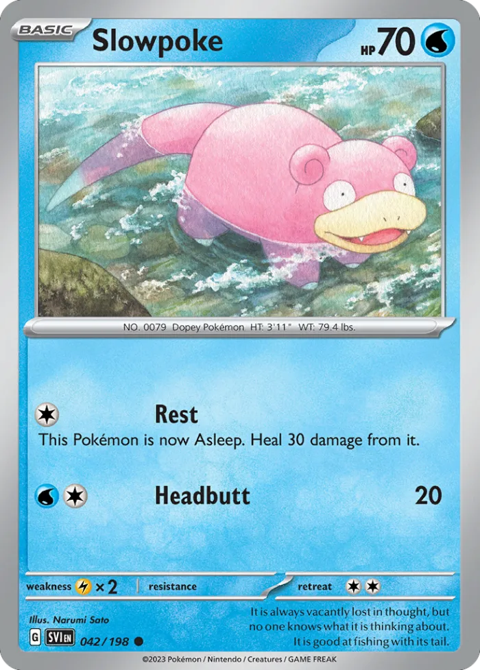 Slowpoke #42 Scarlet & Violet Pokemon card