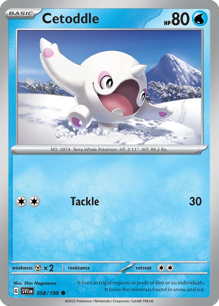 Cetoddle #58 Scarlet & Violet Pokemon card