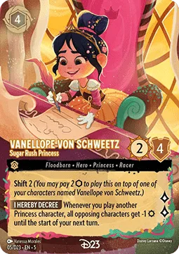 Vanellope von Schweetz #5  D23 Expo 2024 Collector's Set Disney Lorcana card