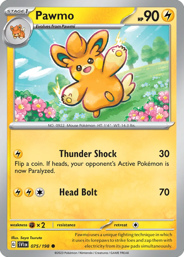 Pawmo #75 Scarlet & Violet Pokemon card