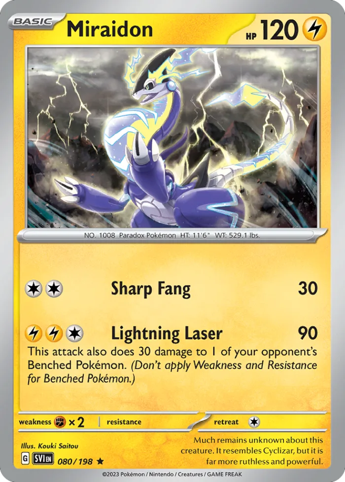 Miraidon #80 Scarlet & Violet Pokemon card