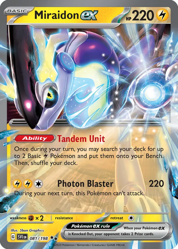 Miraidon ex #81 Scarlet & Violet Pokemon card