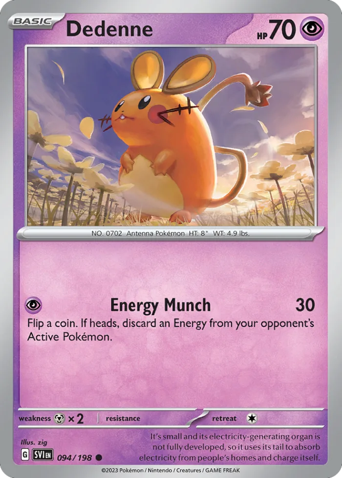 Dedenne #94 Scarlet & Violet Pokemon card