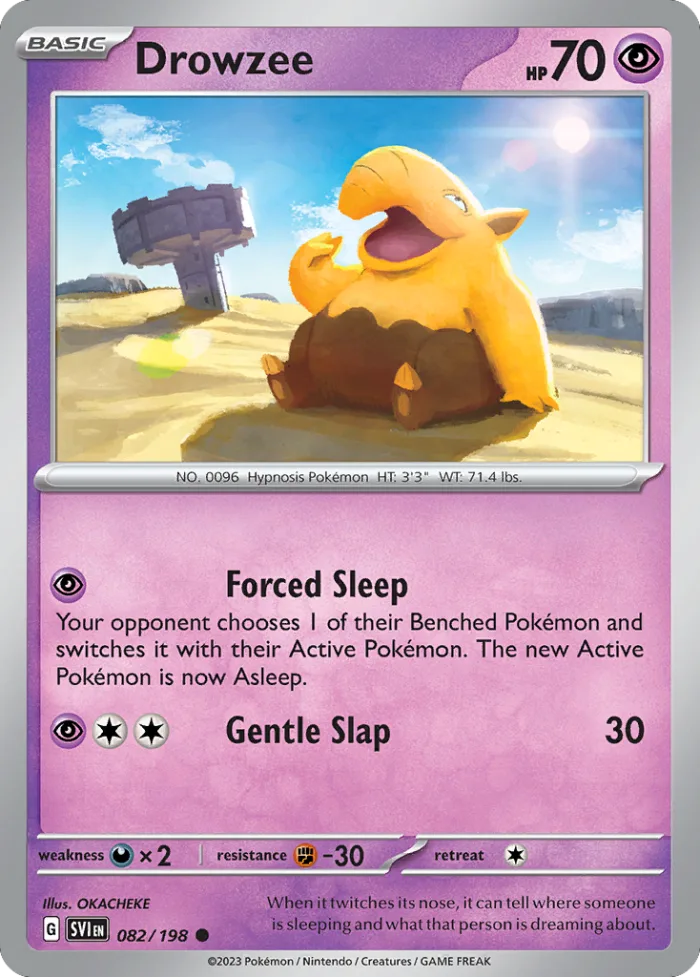 Drowzee #82 Scarlet & Violet Pokemon card