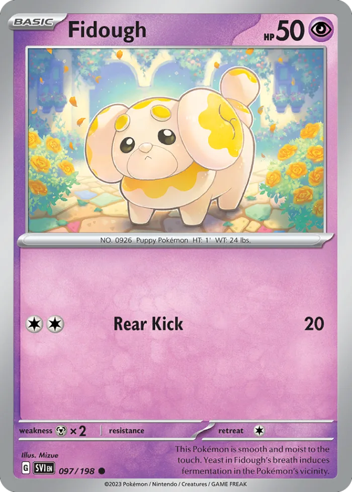 Fidough #97 Scarlet & Violet Pokemon card