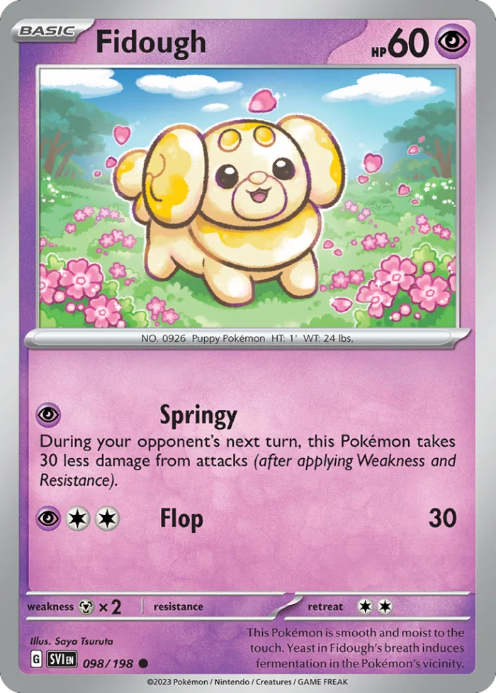 Fidough #98 Scarlet & Violet Pokemon card