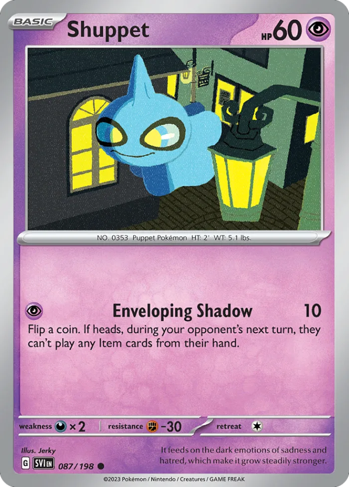 Shuppet #87 Scarlet & Violet Pokemon card