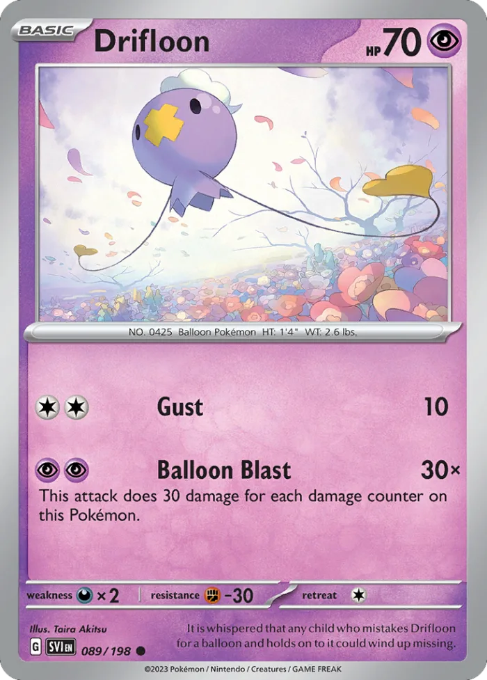 Drifloon #89 Scarlet & Violet Pokemon card