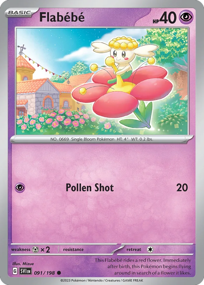 Flabébé #91 Scarlet & Violet Pokemon card