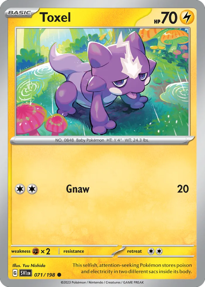 Toxel #71 Scarlet & Violet Pokemon card