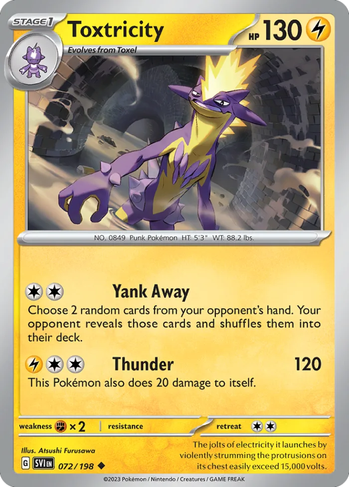 Toxtricity #72 Scarlet & Violet Pokemon card