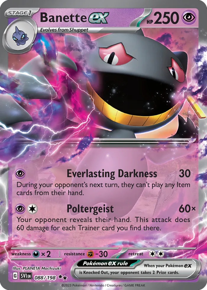 Banette ex #88 Scarlet & Violet Pokemon card