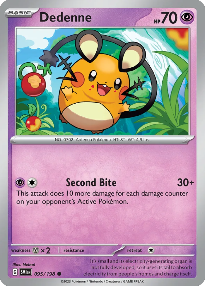 Dedenne #95 Scarlet & Violet Pokemon card