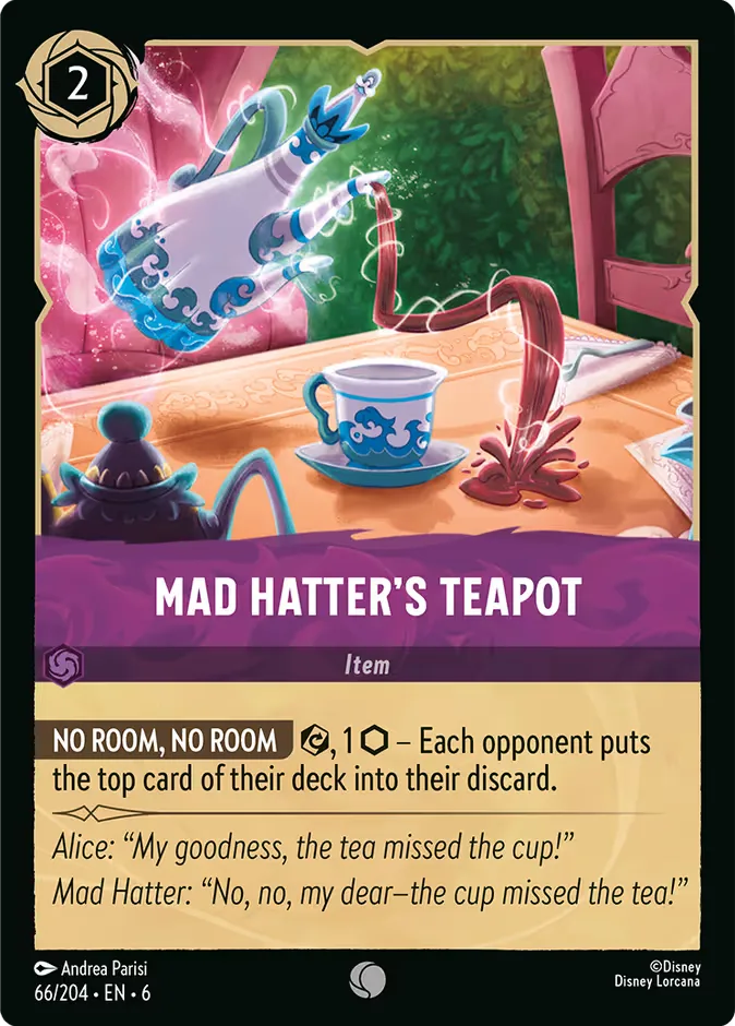 Mad Hatter's Teapot #66 Azurite Sea Disney Lorcana card