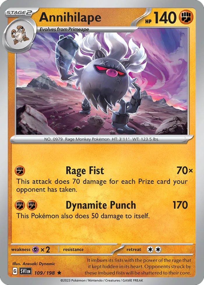 Annihilape #109 Scarlet & Violet Pokemon card