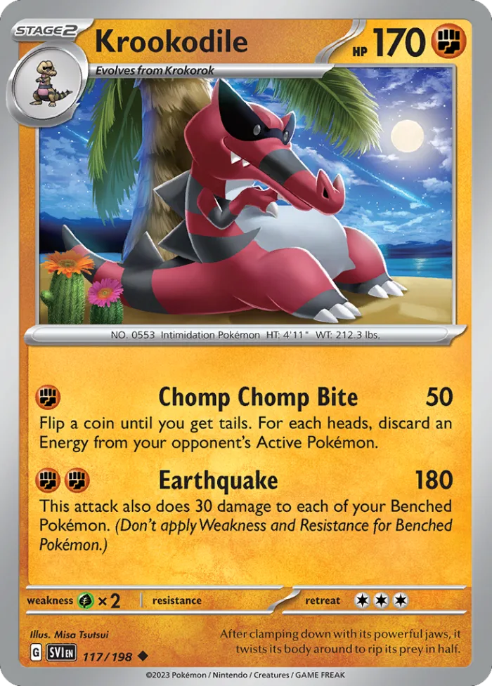 Krookodile #117 Scarlet & Violet Pokemon card
